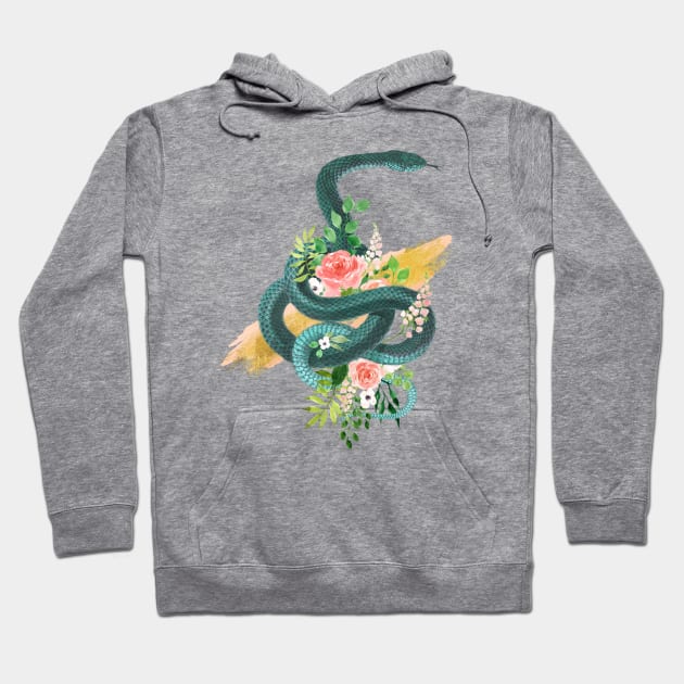 Gold Snake Hoodie by VKArt